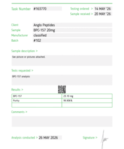 Anglo Peptides BPC-157 20mg