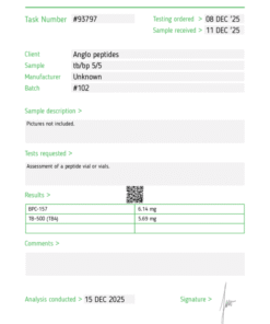 Anglo Peptides BPC-157 TB4 Blend 10/10mg