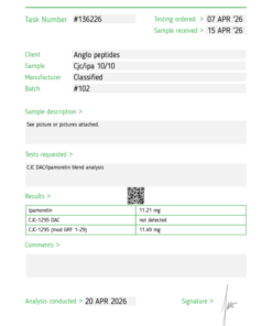 Anglo Peptides CJC-1295 Ipamorelin 10mg+10mg