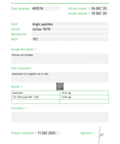 Anglo Peptides CJC-1295 Ipamorelin 10mg+10mg