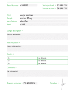 Anglo Peptides MOTS-c 10mg