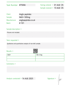 Anglo Peptides NAD+ 500mg